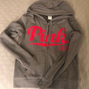 NWOT PINK VS zip up hoodie